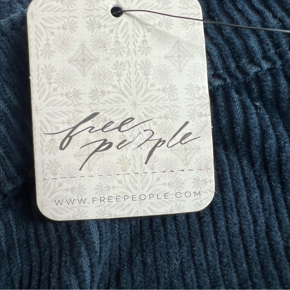 New Free People Dark Teal Blue Button  Front Corduroy Mini Skirt 12 - Picture 9 of 14